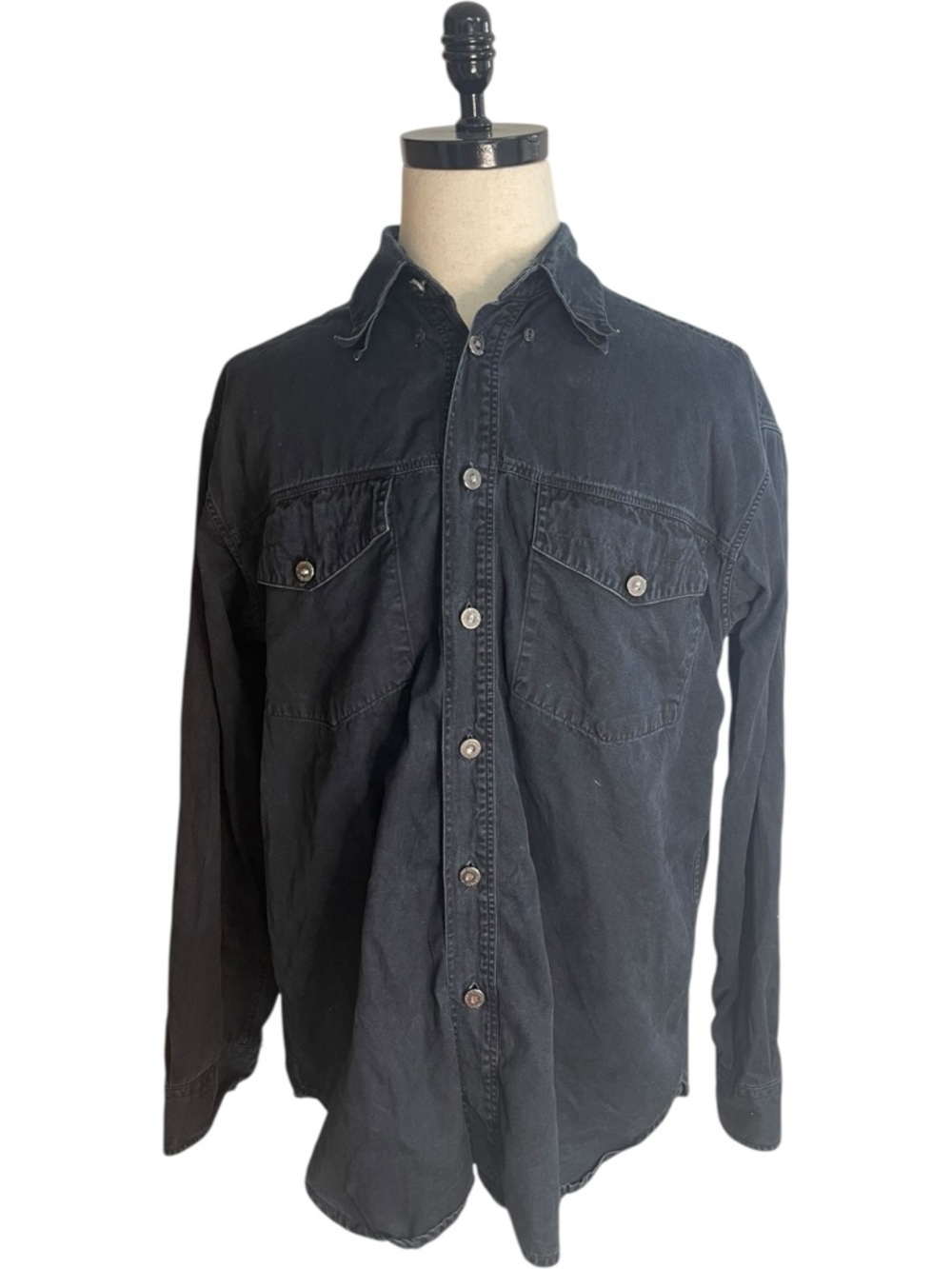 Versace Jeans Couture Denim Shirt Gray Black